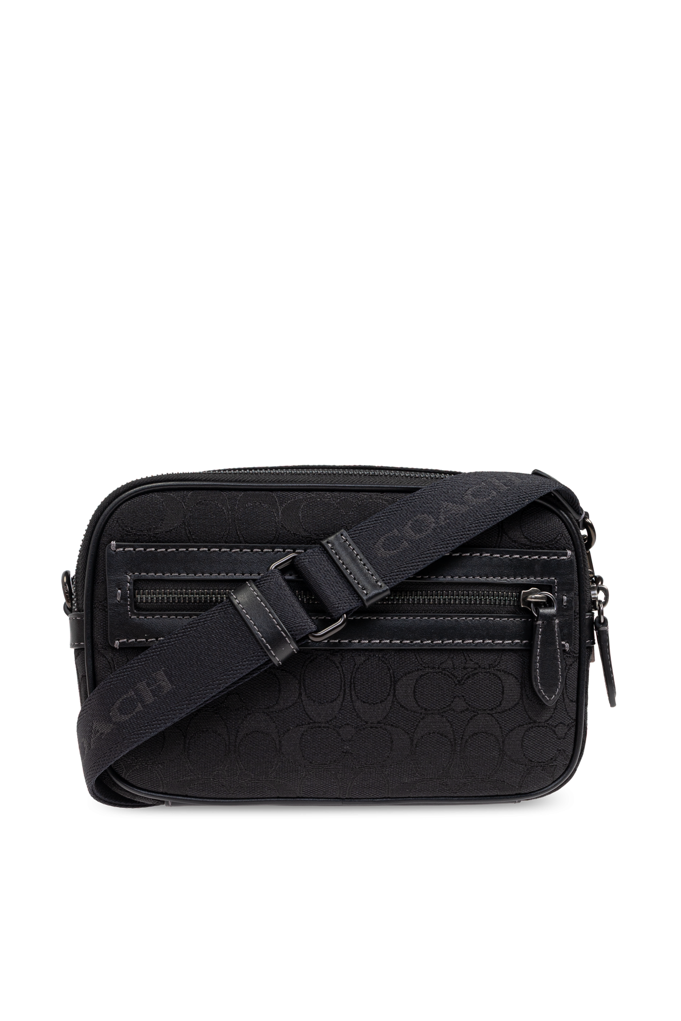COACH Brooke Signature Sateen Satchel Shoulder Bag Black